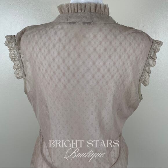 Rare Lace Top ALT Beige ASO The OC Marissa Cooper One Tree Hill Brooke Davis - Picture 12 of 12